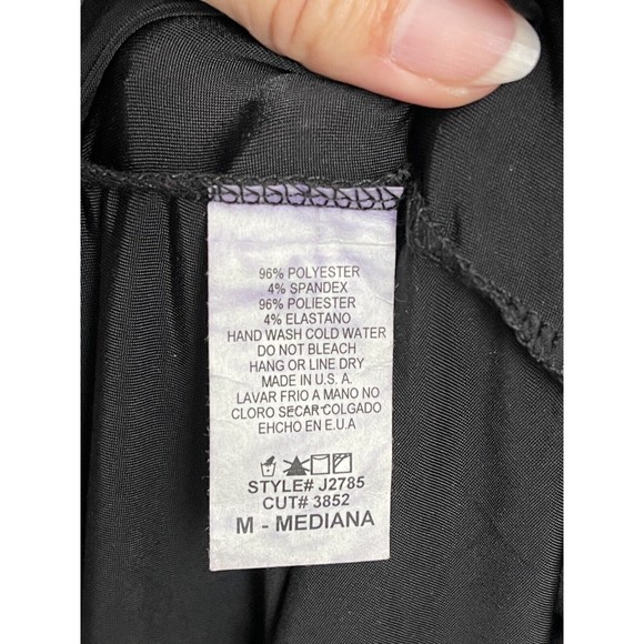 Cameo Women's Dress Maxi Dress Black Checker Mesh Inset Contour Tank Sexy - Picture 8 of 9